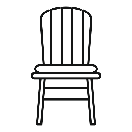Wooden chair icon