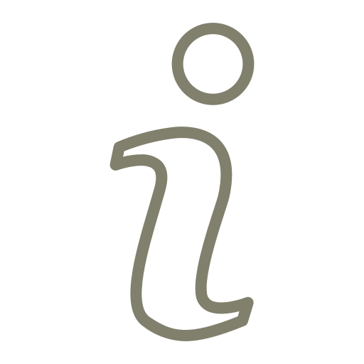 Information icon used on De Stilte website