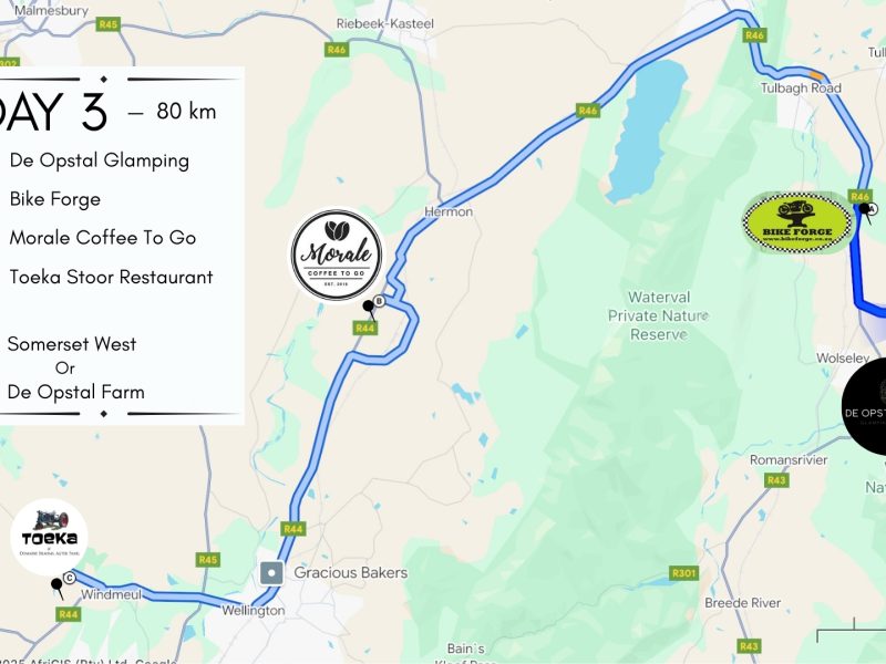 Glamping landscape at De Stilte Tulbagh